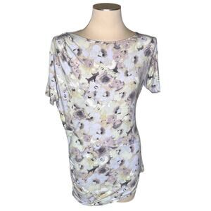 Anthropologie Deletta Floral Drape Tee Size Small